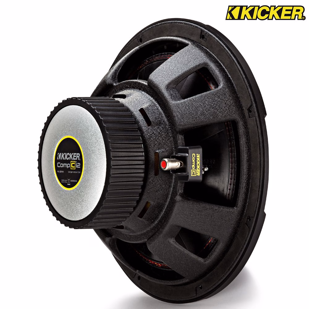 44CWCS124 Kicker 12″ inch Car Audio Bass Comp C Yellow Subwoofer – 4 Ohm 12 inches (30cm) pa_make - incarmusic.co.uk