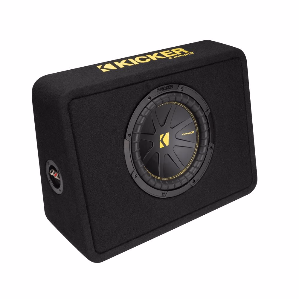 KA50TCWC104 Kicker 10″ inch Compact Thin Profile Loaded Enclosure Subwoofer Box - incarmusic.co.uk