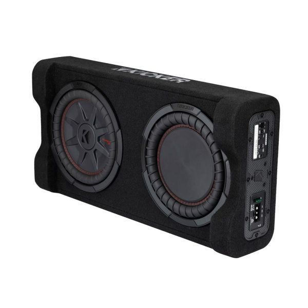KIcker KA51PTRTP10 Powered CompRT 10″ Down Firing Loaded Enclosure Subwoofer Bass Box - incarmusic.co.uk