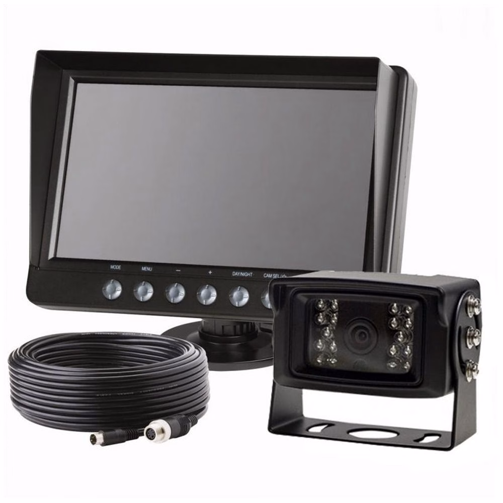 Truck Van Reverse Parking Exterior Camera Kit With 7 Inch Monitor Screen - incarmusic.co.uk
