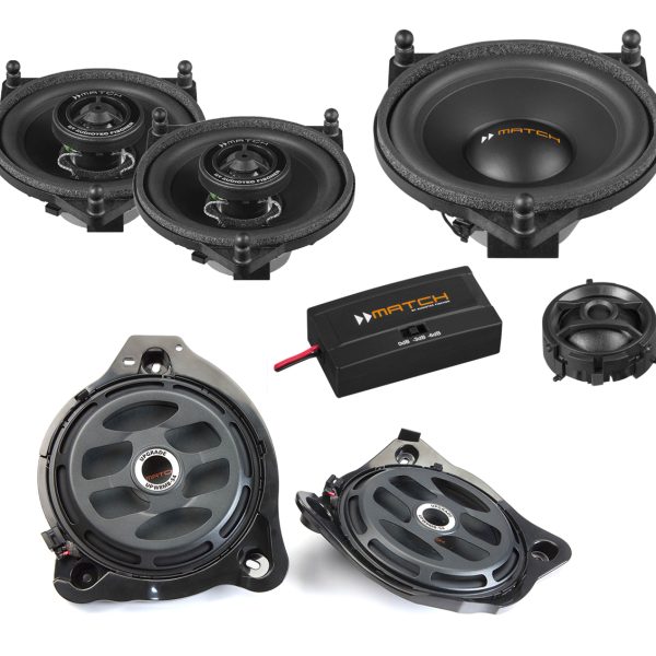 Match Mercedes Audio Upgrade Custom Package with 2-Way Component Speakers, Coaxial Speakers and Subwoofers -...