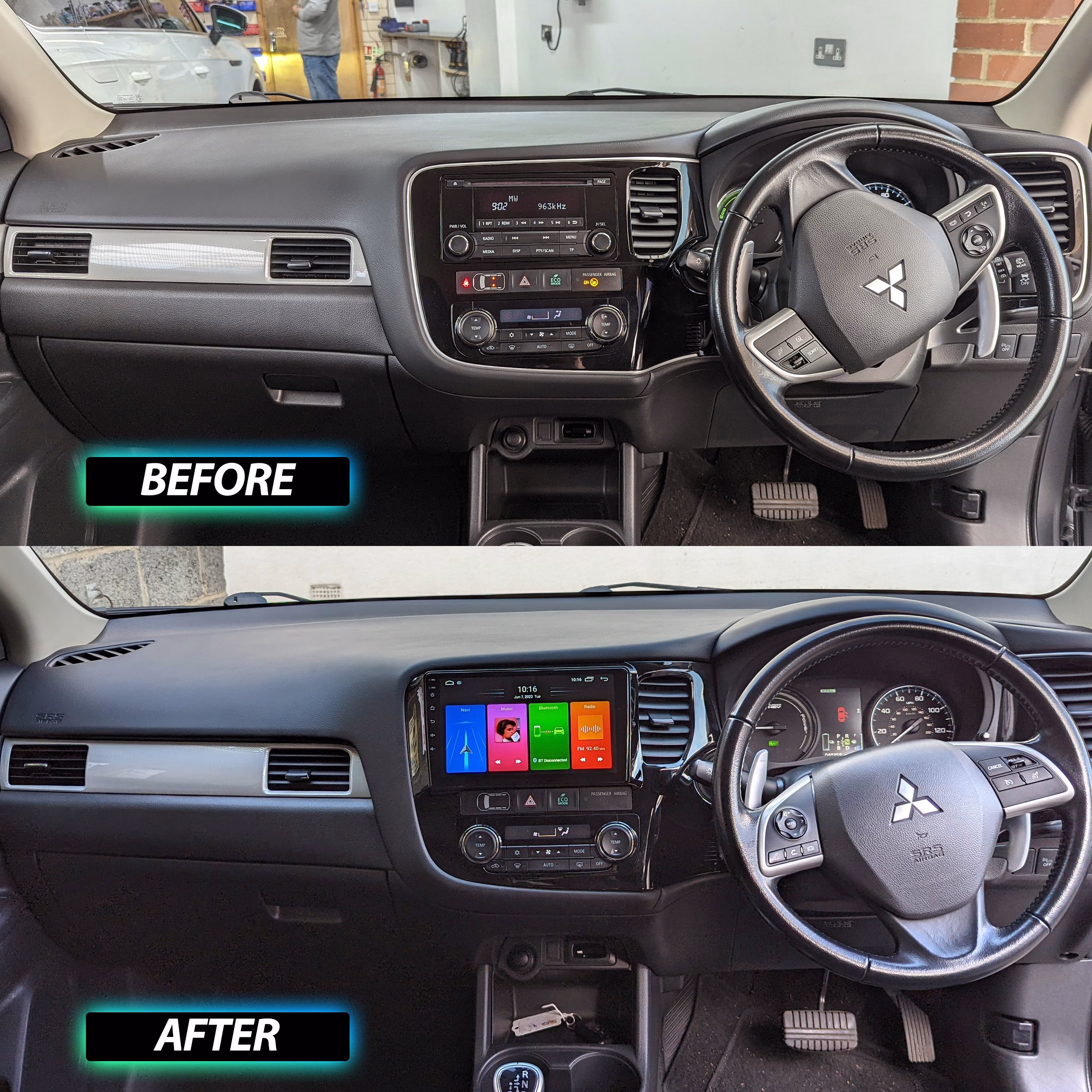 10“ Android Carplay Multimedia Stereo GPS NAVIGATION Radio Player for Mitsubishi Outlander 2012-2018 Mitsubishi...