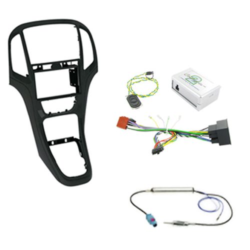 Vauxhall Astra J Car Stereo Fitting Kit Facia Panel And Steering Control - Black