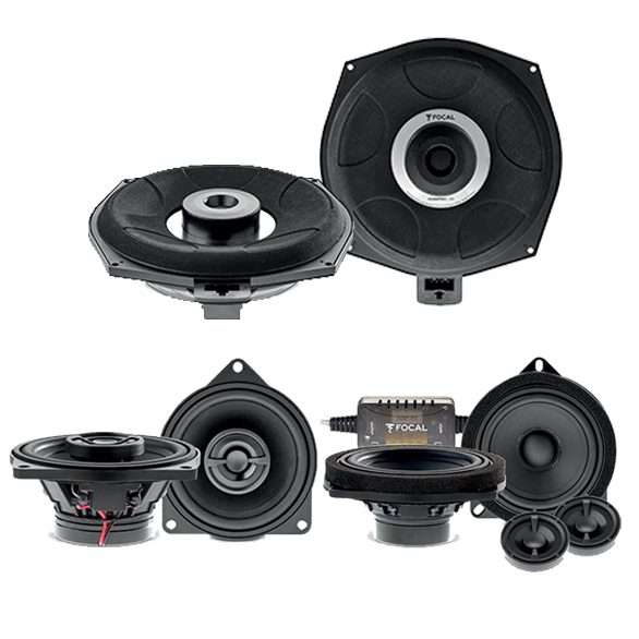Car Audio Upgrade System with 2 Way Component Kit, Coaxial Speaker and Underseat Subwoofer for BMW 1, 2, 3, 4, 5, 6, 7, X1, X2, X3, X5, X6 X7, Z4 