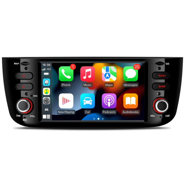 6.2" Android Multimedia Car Stereo With Built-In Apple CarPlay & Android Auto Custom Fit For Fiat Punto, Linea (2012-2016)