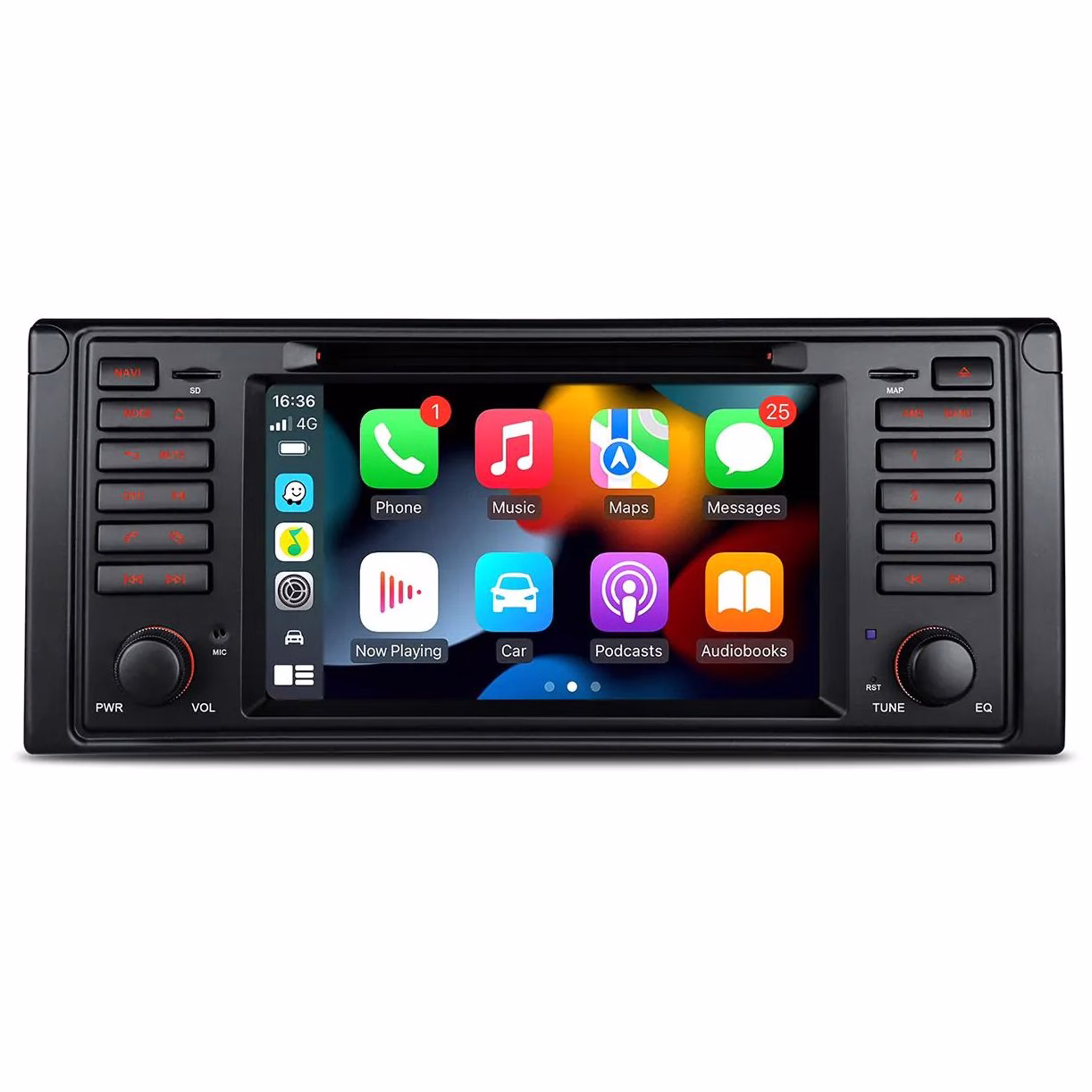 7″ Android Multimedia Car Stereo with Built-in Apple CarPlay & Android Auto Custom Fit for BMW E39 M5 (1999-2003), BMW E39...