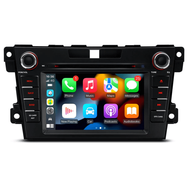 Android Multimedia Car Stereo With 7″ Display Built-In Apple CarPlay & Android Auto Custom Fit For Mazda CX-7 (2007-2012)...
