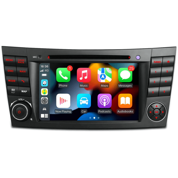7" Android System Car GPS Navigation Multimedia DVD Player with Apple Carplay & Android Auto Custom Fit for Mercedes-Benz E, CLS Class