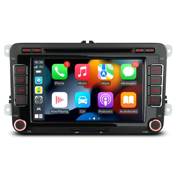 7'' Android System HD Screen Multimedia Car DVD PLAYER with Built-in Carplay & DSP for Volkswagen, Seat, Skoda