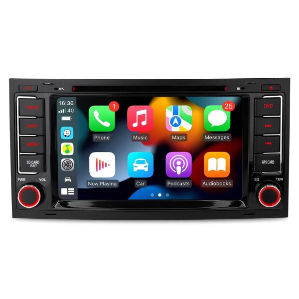 7" Android System Multimedia Car DVD Player with Built-in CarPlay Custom Fit for Volkswagen Touareg (2004-2011)