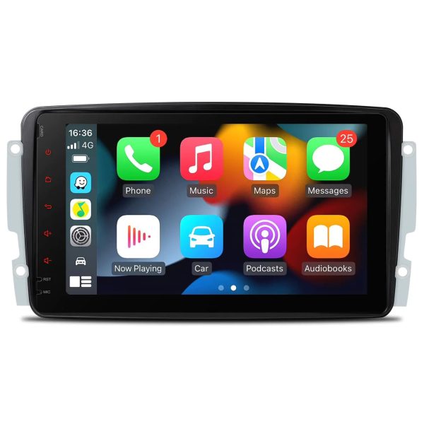 Android Multimedia Car Stereo With 8" Display Built-In Apple CarPlay & Android Auto Custom Fit For Mercedes-Benz A-W168, C-Class W203, CLK C209, G-Class W463, Viano & Vito