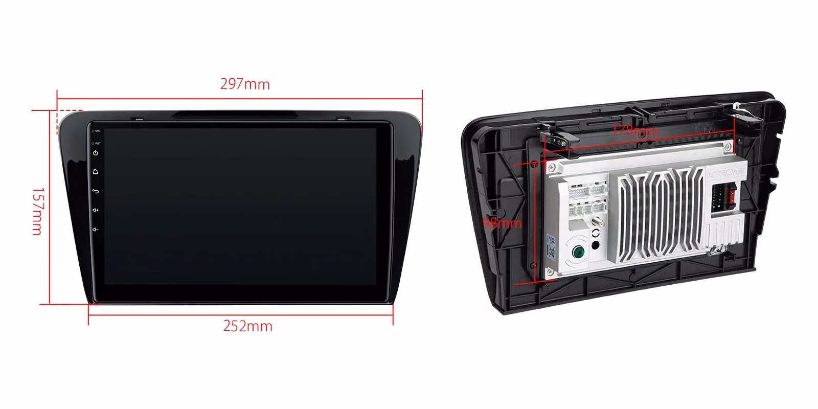Android Multimedia Car Stereo With 10″ Display Built-In Apple CarPlay & Android Auto Custom Fit For Skoda Octavia...