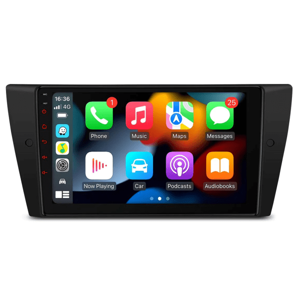 Android Multimedia Player With 9" Display Built-In Apple CarPlay And Android Auto Custom Fit for BMW E90/E91/E92/E93