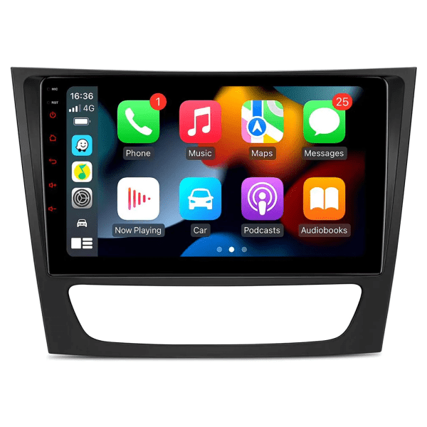 Android Multimedia Car Stereo With 9" Display Built-In Apple CarPlay & Android Auto Custom Fit For Mercedes-Benz E-Class W211 (2002-2008)