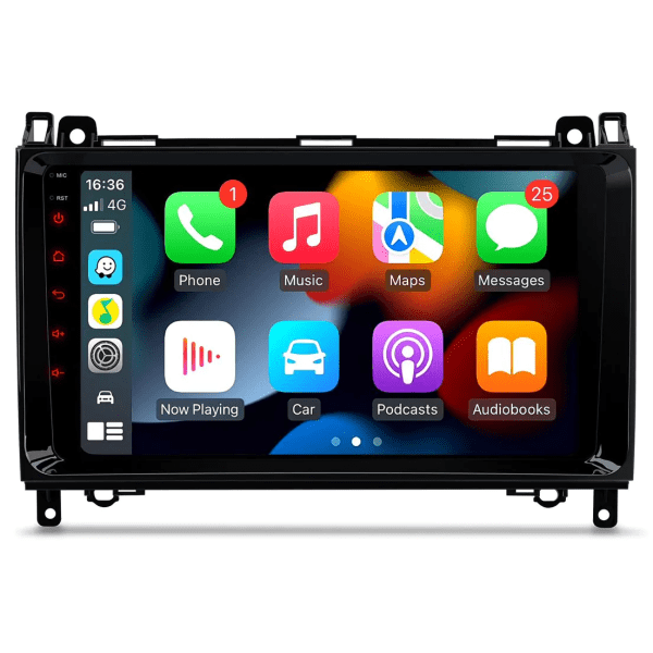 Android Multimedia Car Stereo With 9" Display Built-In Apple CarPlay & Android Auto Custom Fit For Mercedes-Benz Mercedes-Benz W245/W169/W639/W906