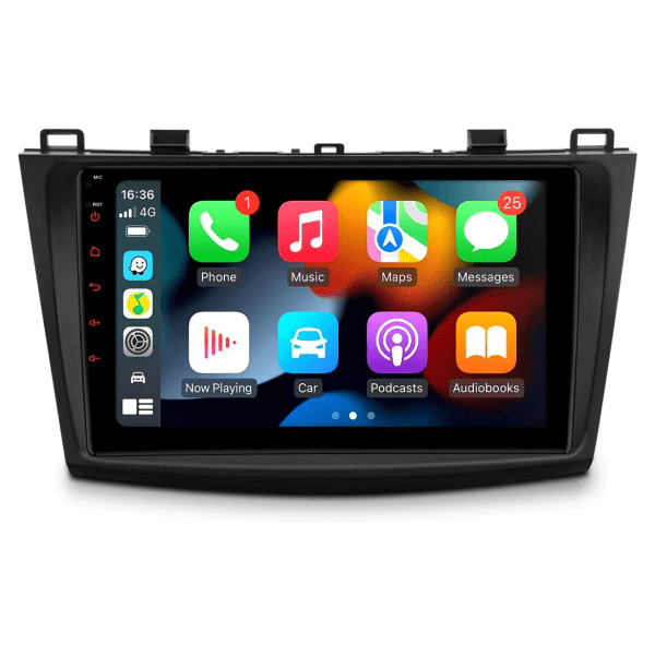 Android Multimedia Car Stereo With 9″ Display Built-In Apple CarPlay & Android Auto Custom Fit For Mazda 3 (2010-2013) -...