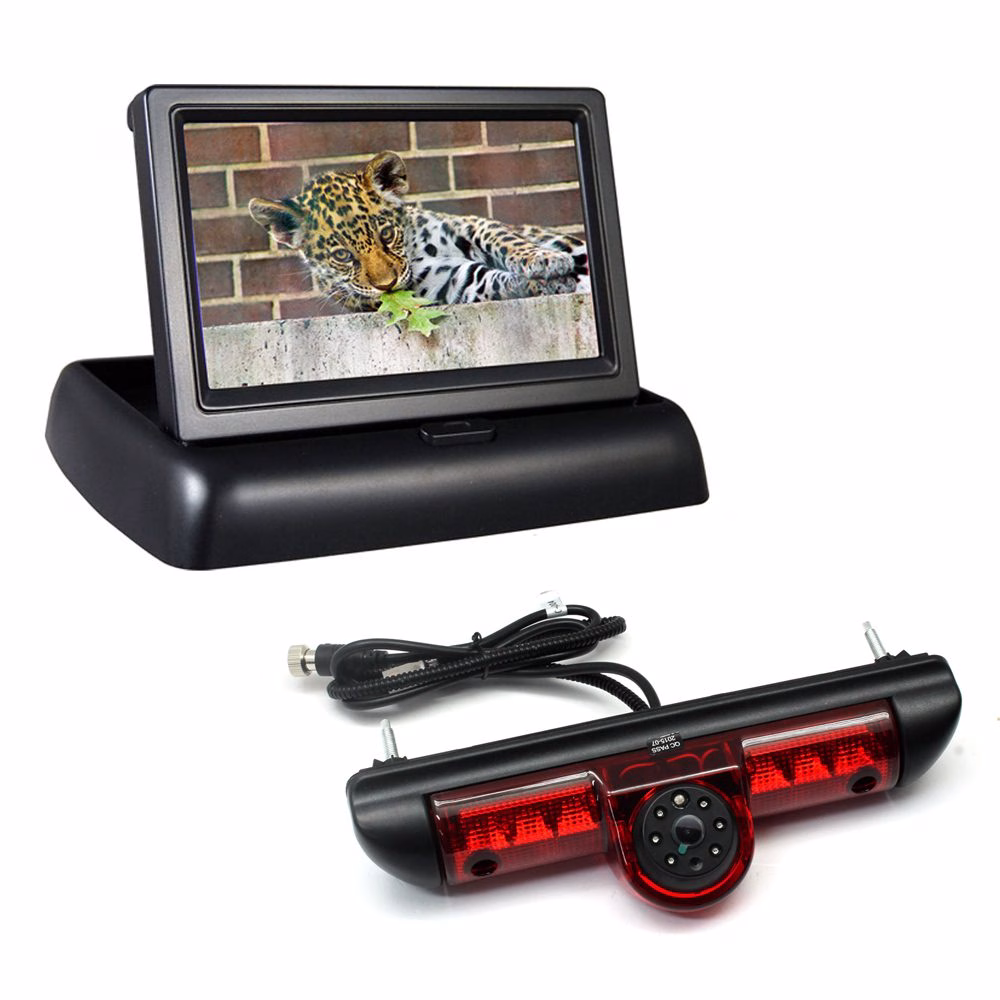 4.3″ Monitor & LED Brake Light Van Reverse Car Camera For Ducato, Relay & Boxer - incarmusic.co.uk