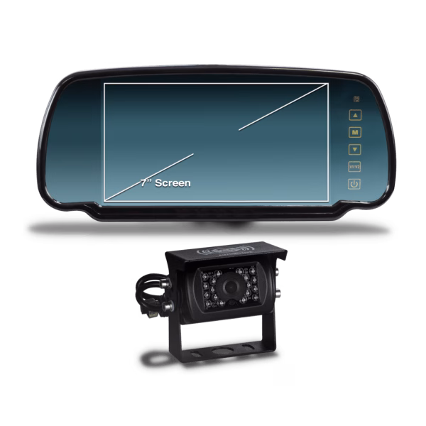 7″ Mirror Monitor Reversing Parking Camera & Wiring Kit – For Trucks Vans Lorry - incarmusic.co.uk