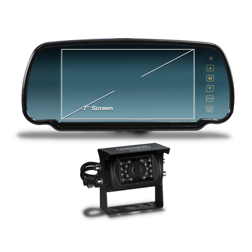 7″ Mirror Monitor Reversing Parking Camera & Wiring Kit – For Trucks Vans Lorry - incarmusic.co.uk