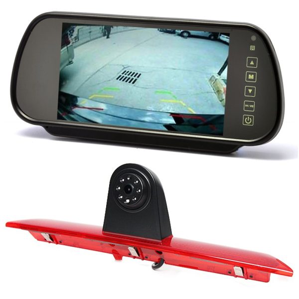 7" Mirror Monitor Screen And Brake Light Parking Camera For Ford Transit 2014 >