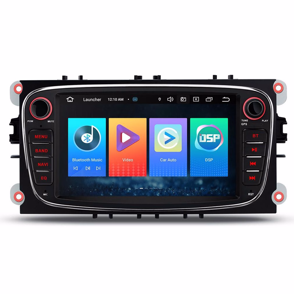 Android Multimedia Car Stereo With 7″ Display Built-In Apple CarPlay & Android Auto Custom Fit For Ford Vehicles...
