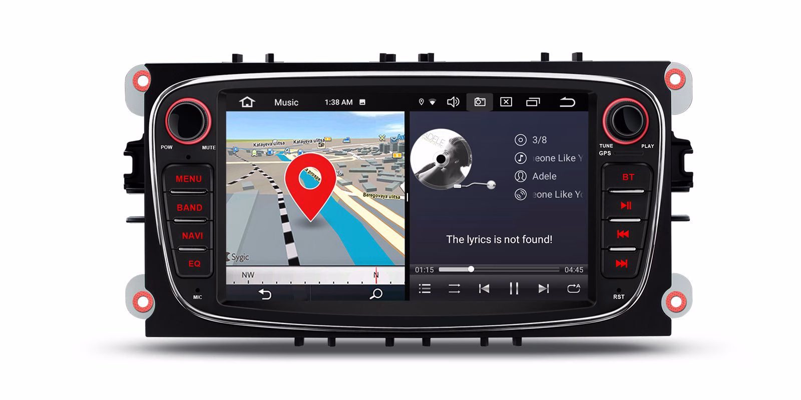 Android Multimedia Car Stereo With 7″ Display Built-In Apple CarPlay & Android Auto Custom Fit For Ford Vehicles...