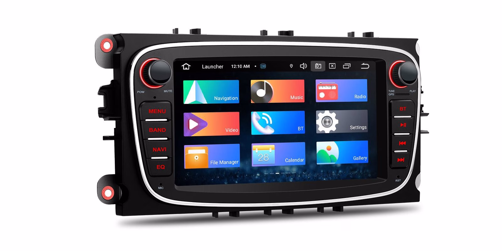 Android Multimedia Car Stereo With 7″ Display Built-In Apple CarPlay & Android Auto Custom Fit For Ford Vehicles...