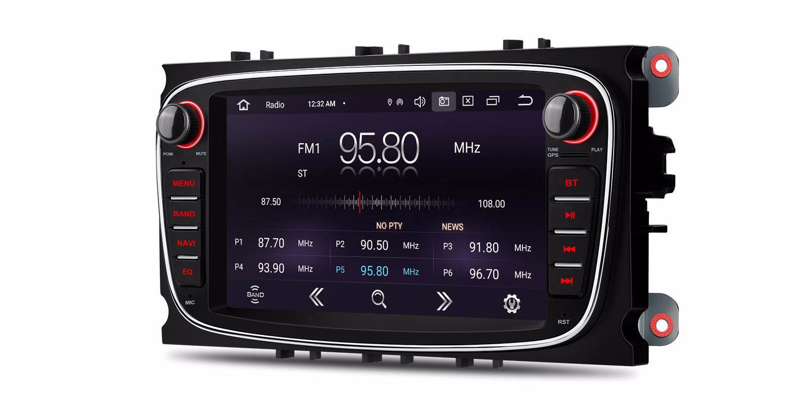 Android Multimedia Car Stereo With 7″ Display Built-In Apple CarPlay & Android Auto Custom Fit For Ford Vehicles...