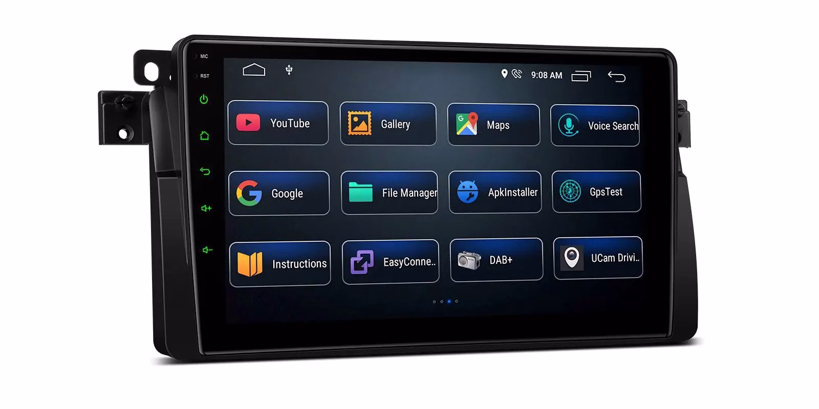 Android Multimedia Player with 9″ Display Built-in Apple CarPlay and Android Auto Custom Fit for BMW E46 BMW...