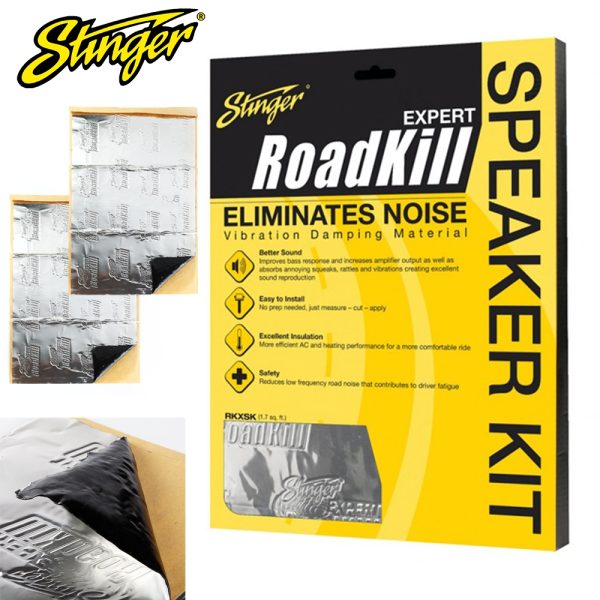 Stinger Expert Sound Proofing Deadening Material 2 Sheet Speaker Kit - 10" x 12"