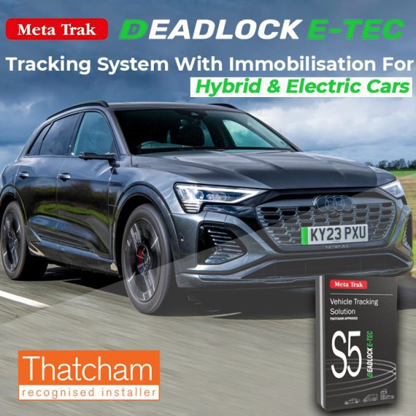 Meta Trak Cat S5 Deadlock E-TEC Insurance Approved Vehicle Security Tracking System with Immobilisation for Hybrid & Electric Cars
