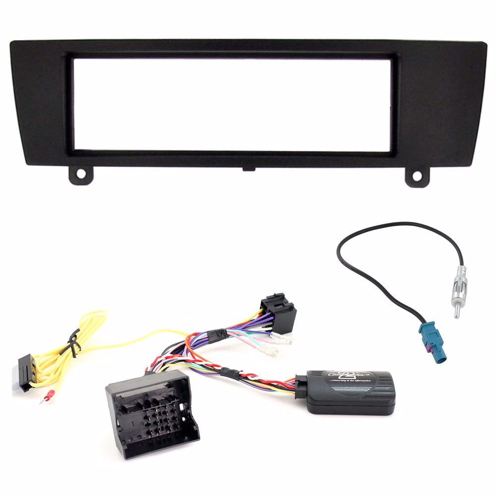 BMW 1 3 Series Single Din Car Stereo Fascia Panel Fitting Kit + Steering Controls - incarmusic.co.uk
