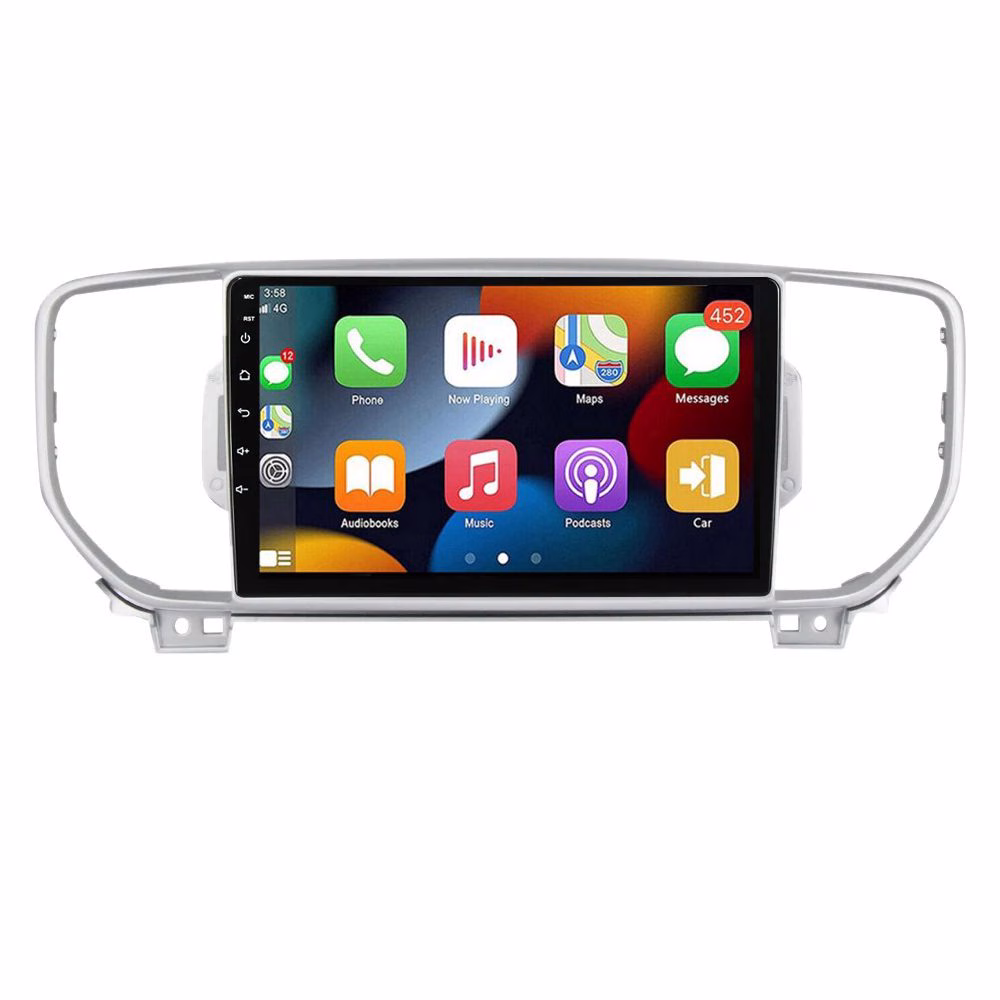 Android Multimedia Car Stereo With 9″ Display Built-In Apple CarPlay & Android Auto Custom Fit For Kia Sportage...