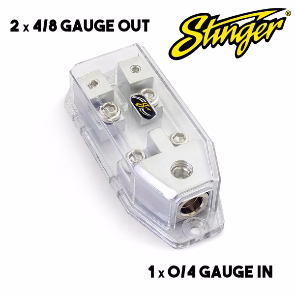 Stinger SHD820 MIDI ANL Fuse Holder Distribution - 0/4 Gauge in to 4/8 Gauge Out