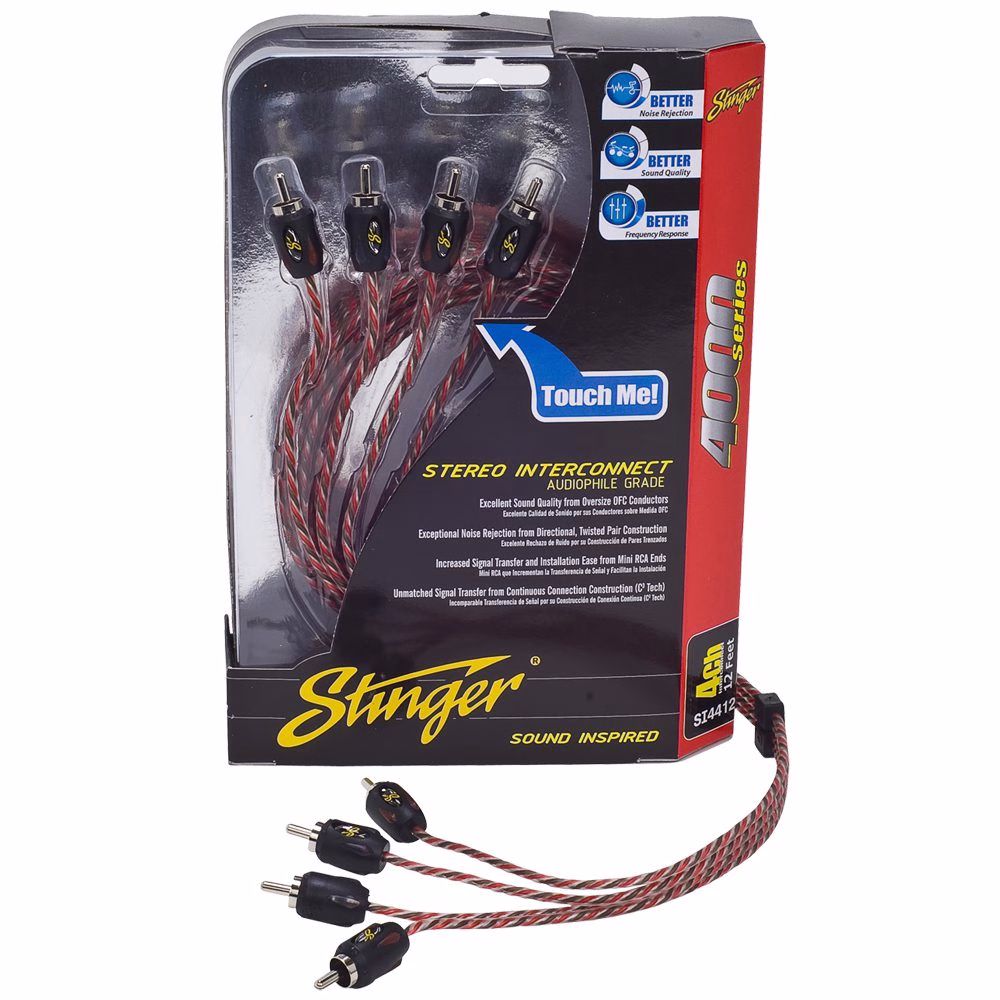 STINGER SI4417 4 Channel 17ft 4000 Series Interconnect RCA Cable Lead - incarmusic.co.uk