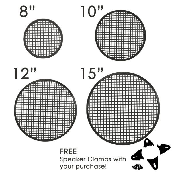 8" 8 Inch 10" 10 Inch 12" 12 Inch 15" 15 Inch Subwoofer Grilles / Speaker Grill