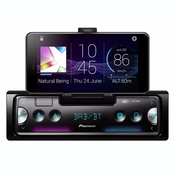 SPH-20DAB 1-DIN Receiver with DAB/DAB+ Digital Radio, Bluetooth, USB and Spotify Connects to iPhone & Android Alexa built-in