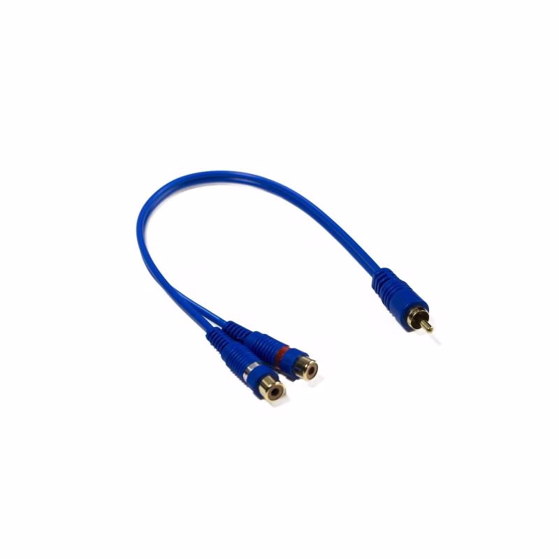 RCA Phono Y Splitter Lead/Adapter 1 x Male TO 2 x Female Pair - incarmusic.co.uk