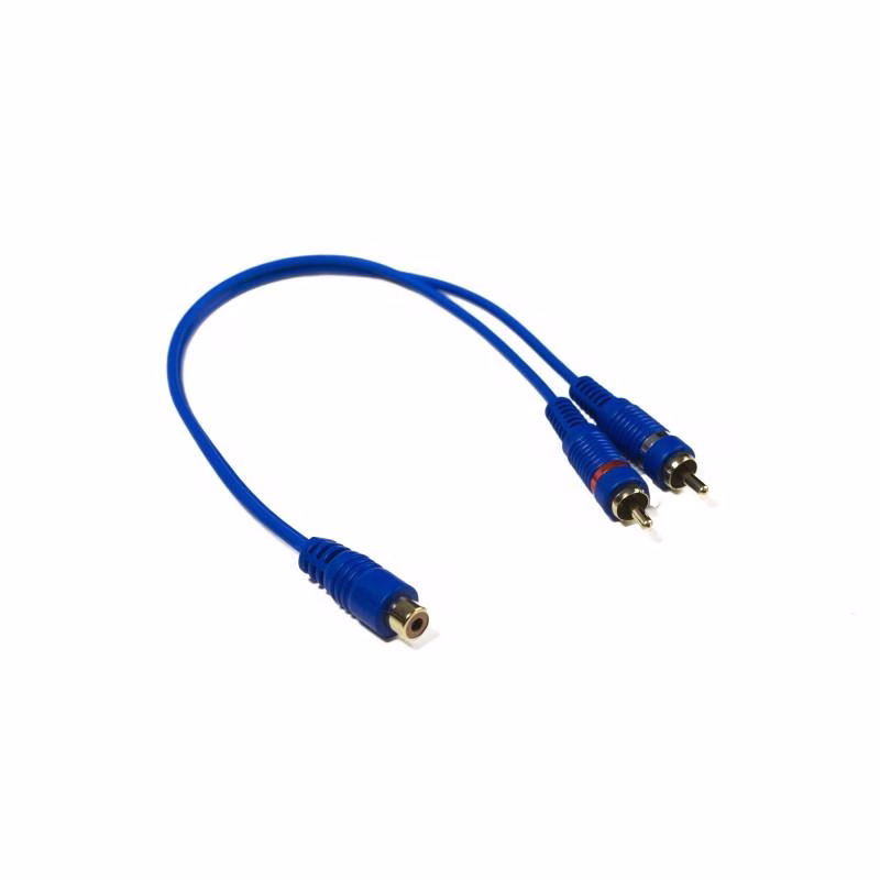 RCA to RCA splitter OFC Car & Home Phono Y Splitters 1 Female 2 Female Cable Lead - incarmusic.co.uk