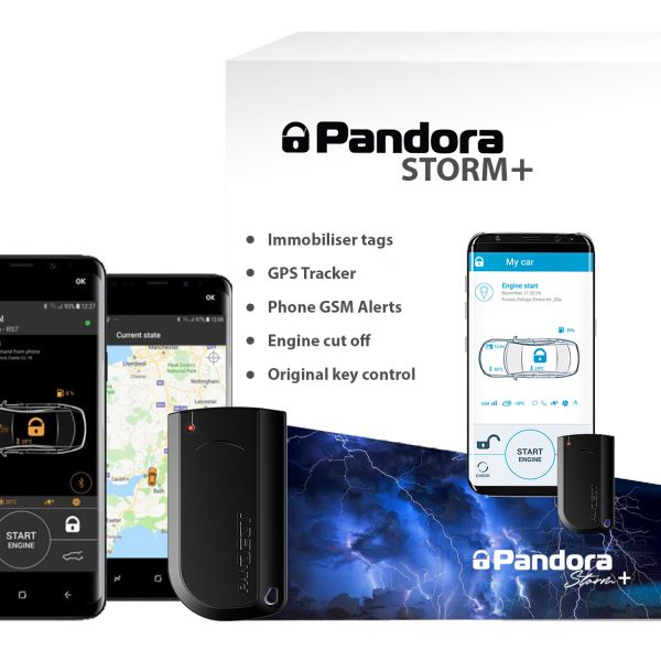 Pandora STORM+ Car Immobiliser With Driver Tag , GPS Tracking, Can-Bus & Analog Blocking, Smartphone App  -...