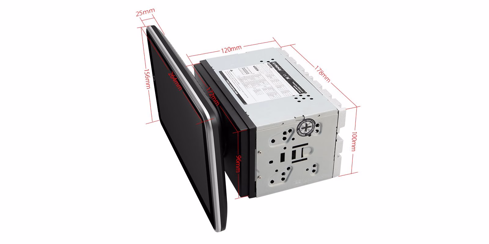 TIB110L Universal 10.1″ IPS Screen Double Din Car Stereo GPS Navigation Multimedia Player with Rotatable Touch Screen...