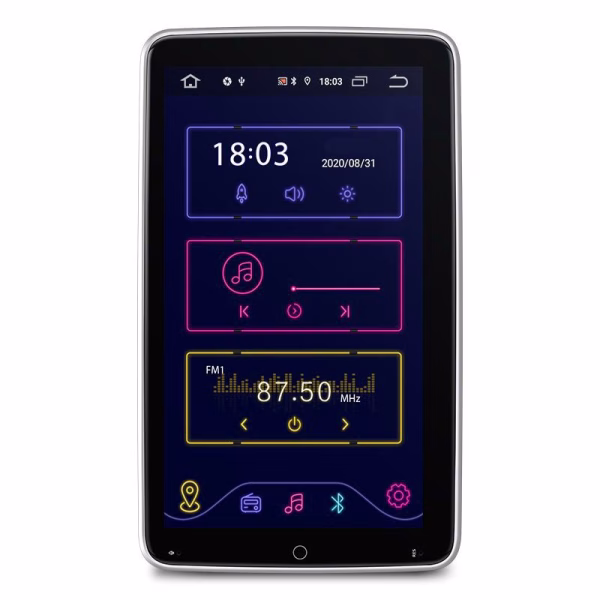 TIB110L Universal 10.1" IPS Screen Double Din Car Stereo GPS Navigation Multimedia Player with Rotatable Touch Screen