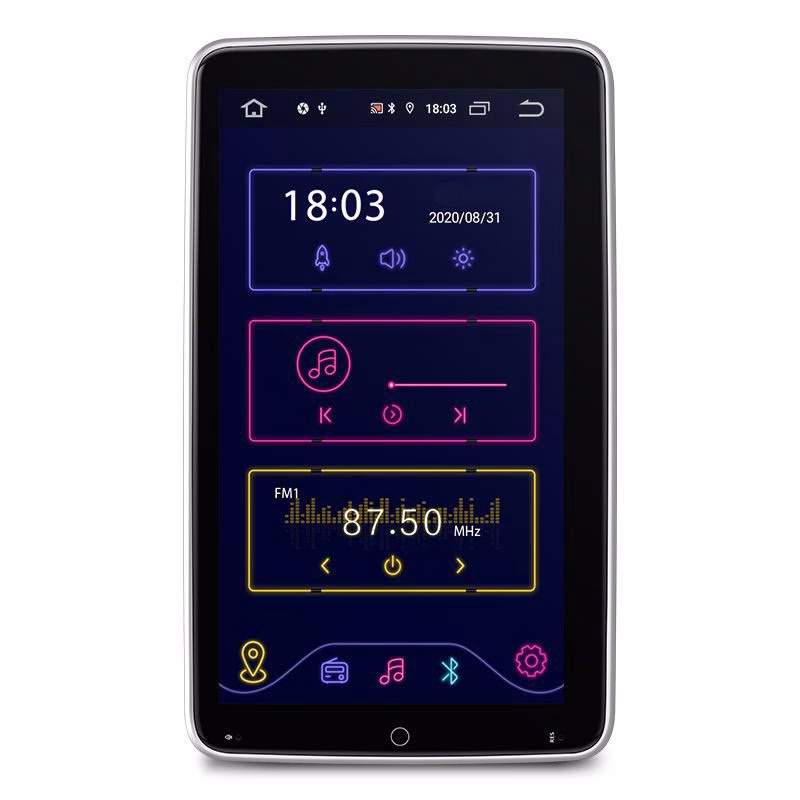 TIB110L Universal 10.1″ IPS Screen Double Din Car Stereo GPS Navigation Multimedia Player with Rotatable Touch Screen -...