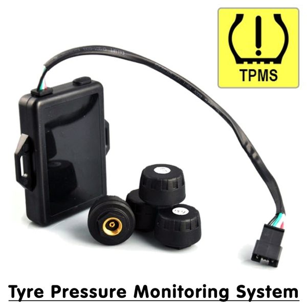 Wireless Tyre Pressure Monitoring System For Android Stereos Includes 4 Sensors