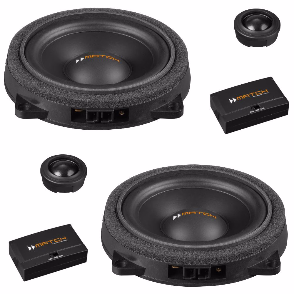 MATCH UP C42BMW-FRT.2 4″ 2-way Component Speakers 120w custom made for BMW BMW 1, 2, 3, 4, 5, X Series - incarmusic.co.uk