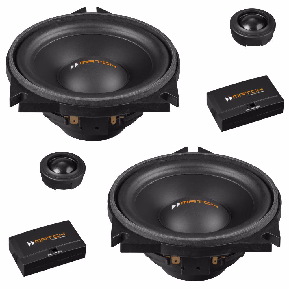 MATCH UP C42BMW-FRT.3 4″ 2-way Component Speakers 120w custom made for BMW BMW 1, 2, 3, 4, 5, X Series - incarmusic.co.uk