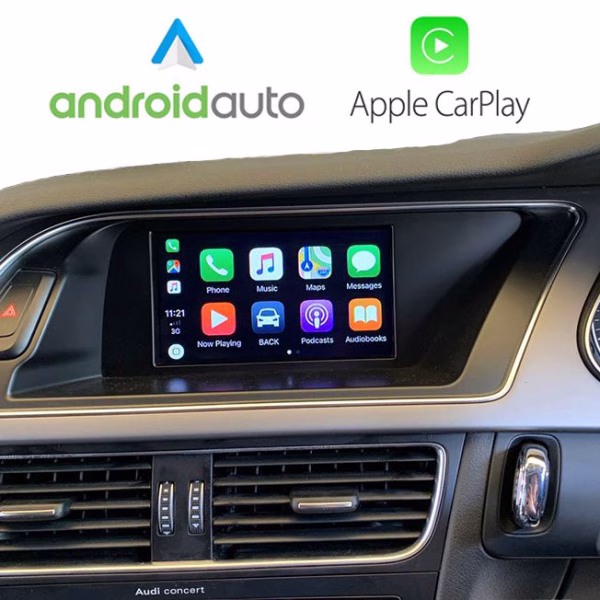 Wireless Apple CarPlay Android Auto For Audi A4 A5 S5 A6 A7 A8 MMI 2G High 2003-2009 - incarmusic.co.uk
