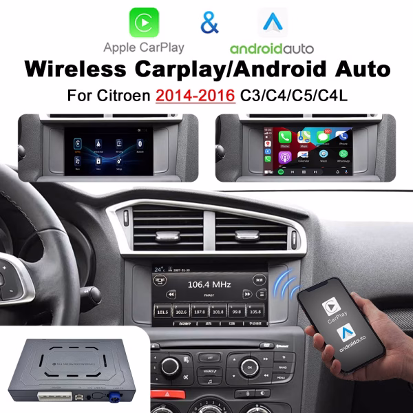 Citroen Wireless Apple CarPlay Android Auto Interface for C3 C4 C5 C4L - incarmusic.co.uk
