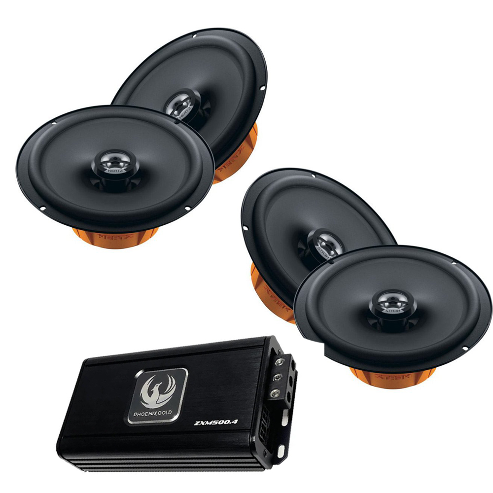 Hertz Dieci 2 Way Coaxial Speakers 6.5″ & 4 Channel Amplifier Package - incarmusic.co.uk