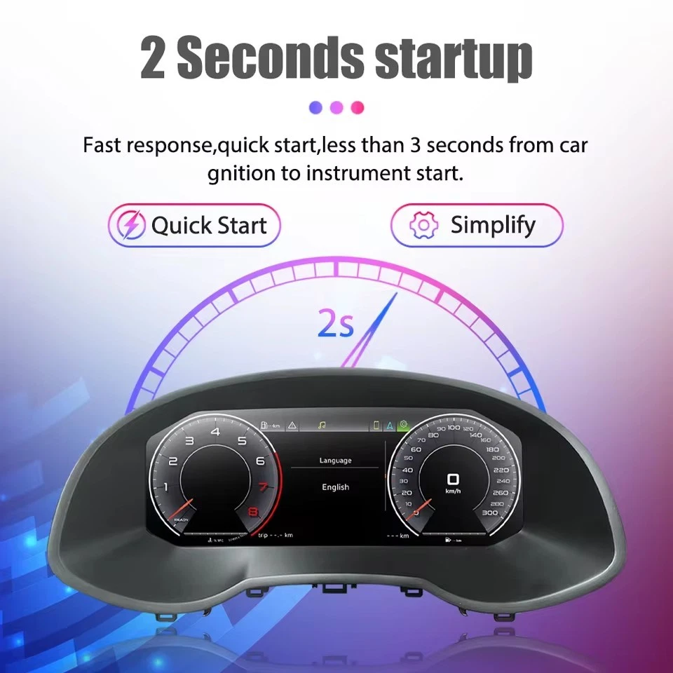 Virtual Cockpit 12.3″ Digital Speedometer Odometer Instrument Cluster Upgrade for Audi Q3 2011-2018 - incarmusic.co.uk